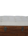 White Linen Storage Trunk