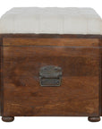 White Linen Storage Trunk