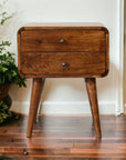 Curved Chestnut Nightstand