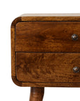 Curved Chestnut Nightstand