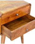 Curved Chestnut Nightstand