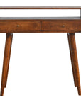 Curved Chestnut Console Table
