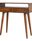 Curved Chestnut Console Table