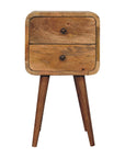 Mini Oak-ish Curved Nightstand