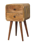 Mini Oak-ish Curved Nightstand