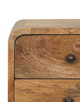 Mini Oak-ish Curved Nightstand