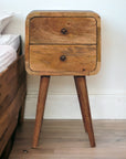 Mini Oak-ish Curved Nightstand