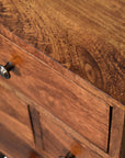 4 Drawer Multi Chestnut Nightstand