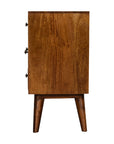 4 Drawer Multi Chestnut Nightstand