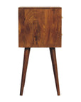 Mini Chestnut Cube 2 Drawer Nightstand