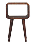 Mini Chestnut Curved Open Nightstand