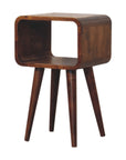 Mini Chestnut Curved Open Nightstand