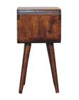 Mini Chestnut Curved Open Nightstand