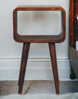 Mini Chestnut Curved Open Nightstand