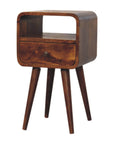 Mini Chestnut Curve Open Nightstand