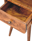 Mini Chestnut Curve Open Nightstand