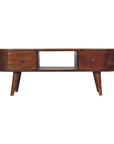 Chestnut Round Open Media Unit