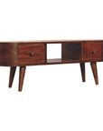 Chestnut Round Open Media Unit