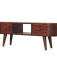 Chestnut Round Open Media Unit