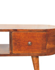 Chestnut Round Open Media Unit