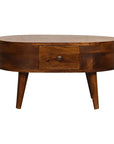 Mini Chestnut Rounded Coffee Table