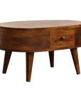 Mini Chestnut Rounded Coffee Table