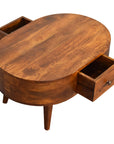 Mini Chestnut Rounded Coffee Table