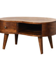 Mini Chesnut Wave Coffee Table
