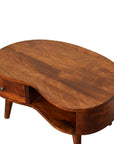 Mini Chesnut Wave Coffee Table