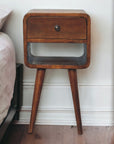Mini Chestnut Curve Lower Nightstand