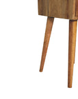 Mini 2 Drawer Oak-ish Nightstand