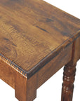Chestnut Turned Leg Writing Desk