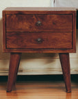 Mini Chestnut Modern Nightstand