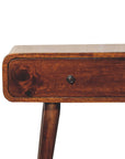 Chestnut Curved Hallway Table