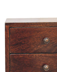 Mini 2 Drawer Walnut Nightstand