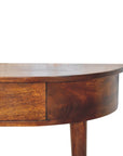 Backless Mounted Chestnut Console