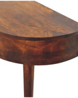 Backless Mounted Chestnut Console