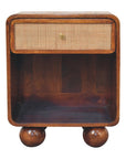 Chestnut Open Woven Bedside