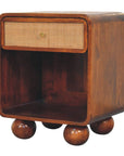 Chestnut Open Woven Bedside