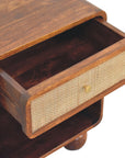 Chestnut Open Woven Bedside