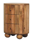 Soba Ball 3 Drawer Bedside
