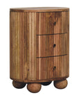 Soba Ball 3 Drawer Bedside
