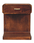 Chestnut T-Bar Rounded Bedside