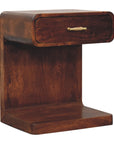 Chestnut T-Bar Rounded Bedside