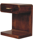 Chestnut T-Bar Rounded Bedside