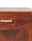 Chestnut T-Bar Rounded Bedside
