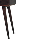 Mini California Walnut Curved Console Table