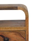 Extra Mini Oakish Curve Open Slot Bedside