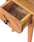 Extra Mini Oakish Curve Open Slot Bedside