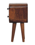 Extra Mini Curved Chestnut Bedside
